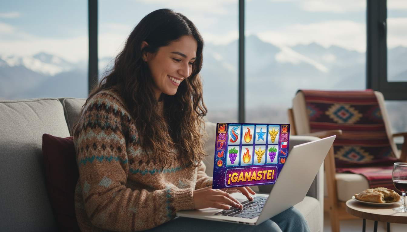 Chilean woman enjoying slot games